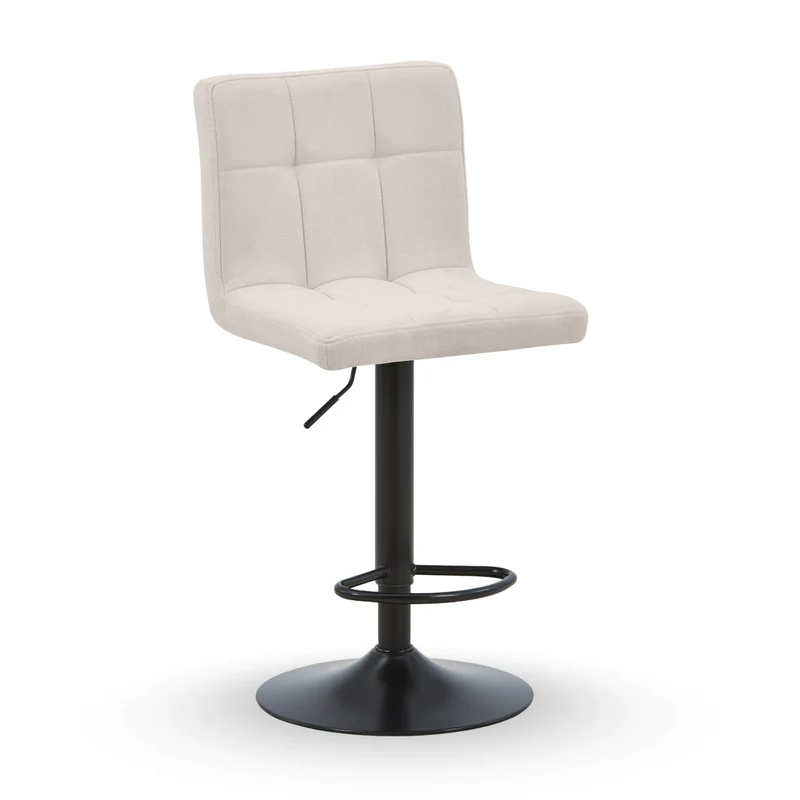Diana - beige verstellbarer Barhocker mit 360 Grad Drehfunktion