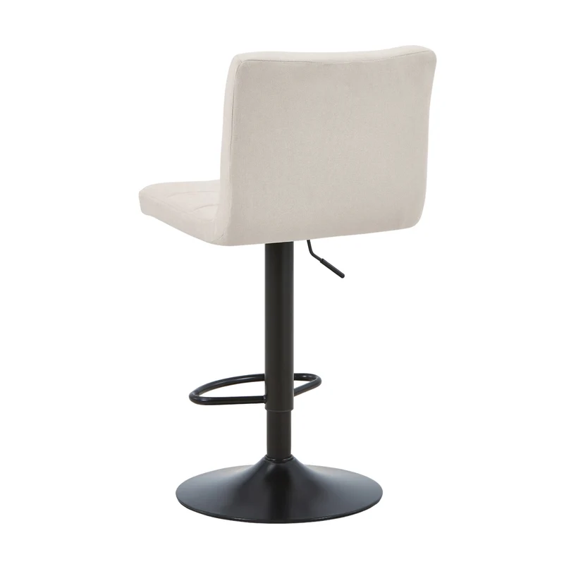 Diana - beige verstellbarer Barhocker mit 360 Grad Drehfunktion