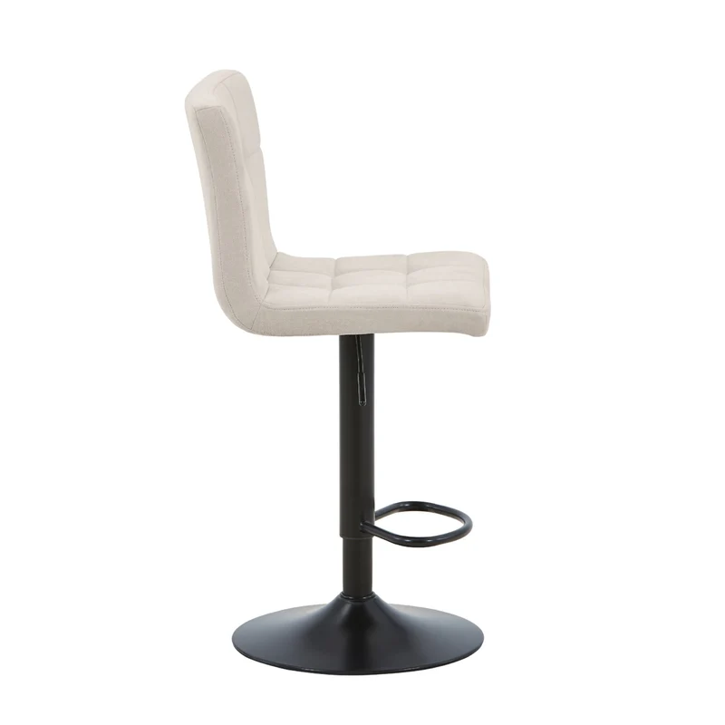 Diana - beige verstellbarer Barhocker mit 360 Grad Drehfunktion