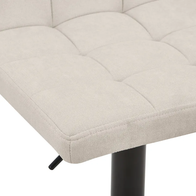 Diana - beige verstellbarer Barhocker mit 360 Grad Drehfunktion