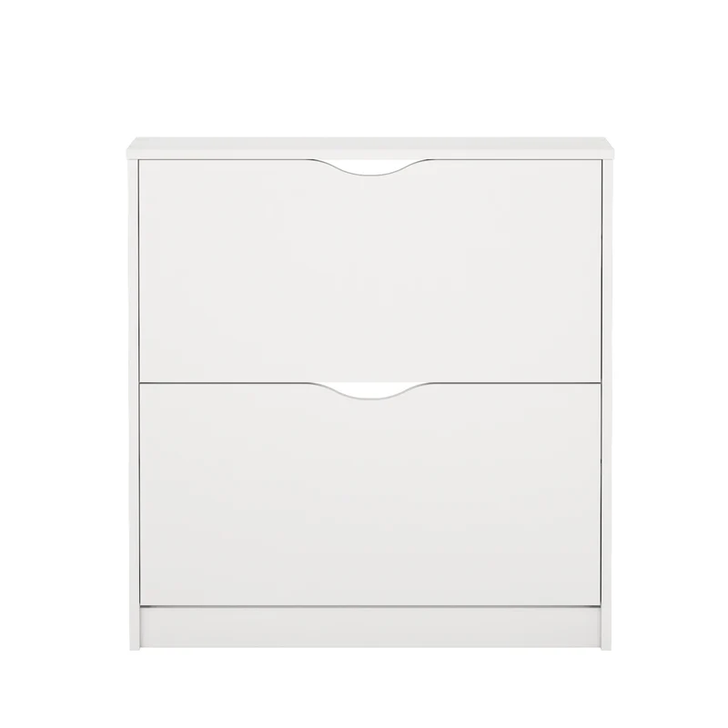Livo Schuhschrank mit 2 Klappen in weiß