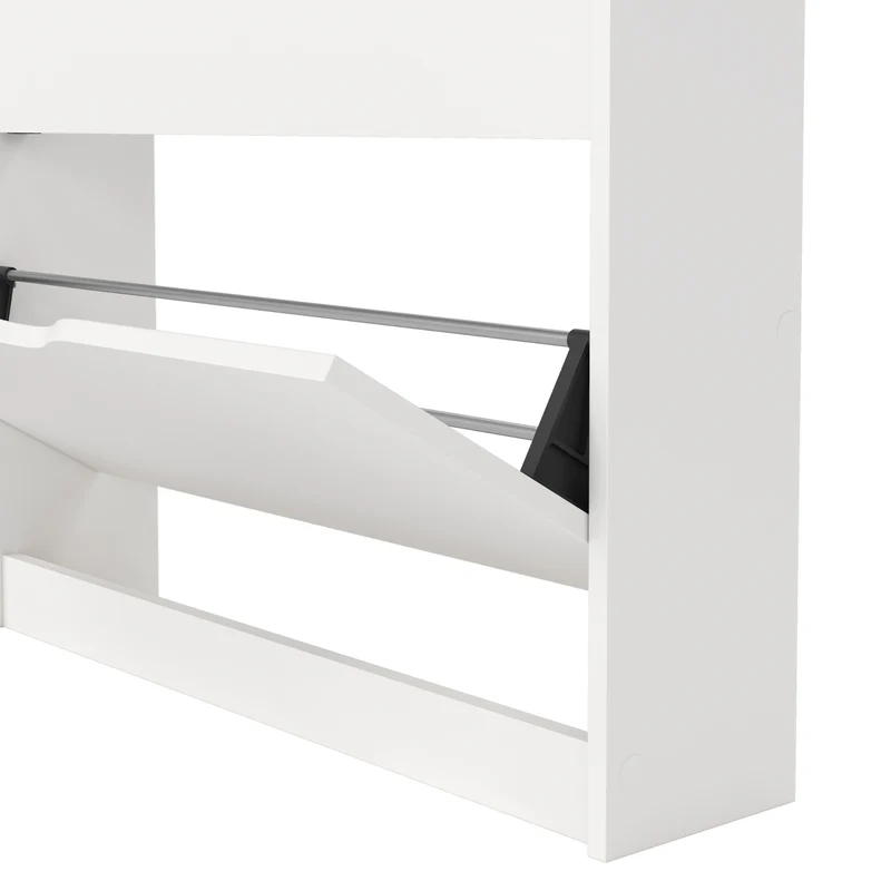 Livo Schuhschrank mit 2 Klappen in weiß