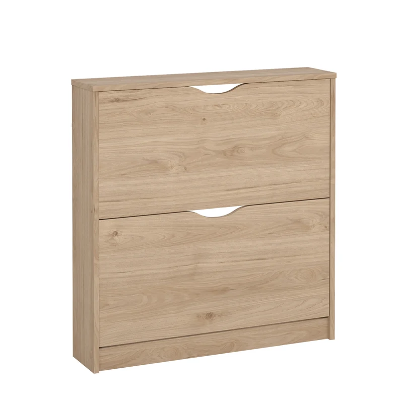 Livo Schuhschrank mit 2 Klappen in Eichenoptik