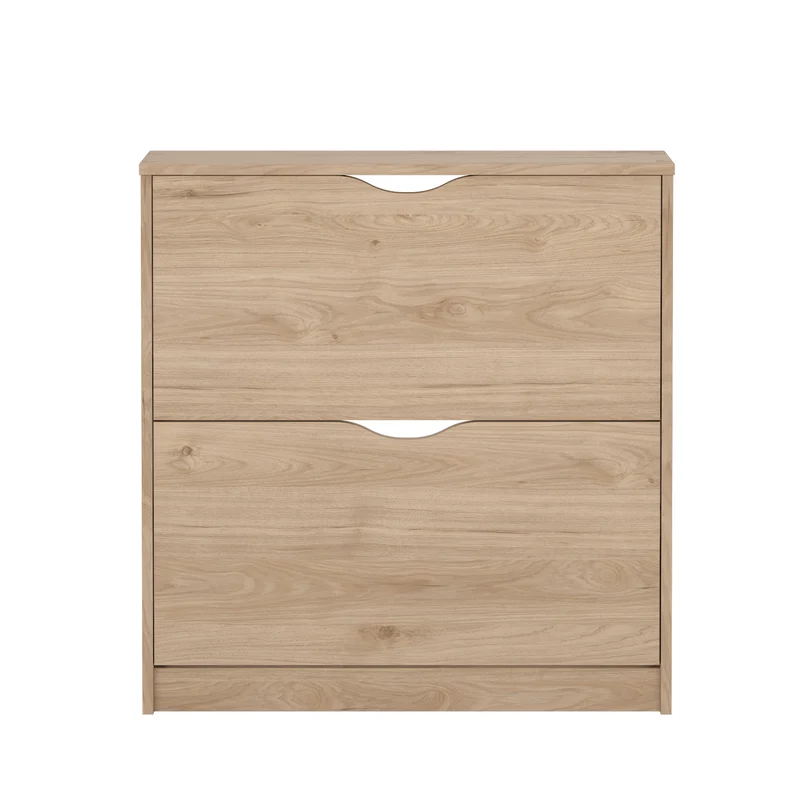 Livo Schuhschrank mit 2 Klappen in Eichenoptik