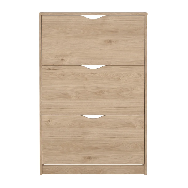 Livo Schuhschrank mit 3 Klappen in Eichenoptik