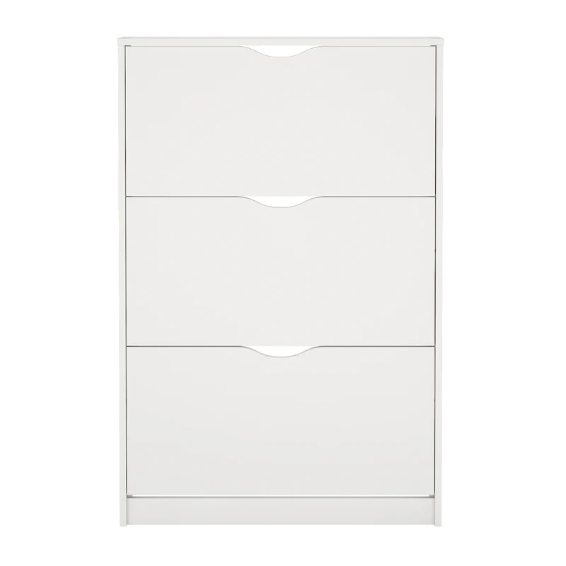 Livo Schuhschrank mit 3 Klappen in weiß