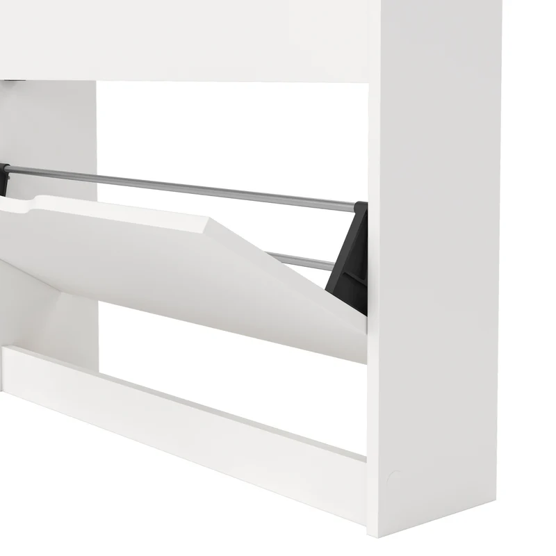 Livo Schuhschrank mit 3 Klappen in weiß