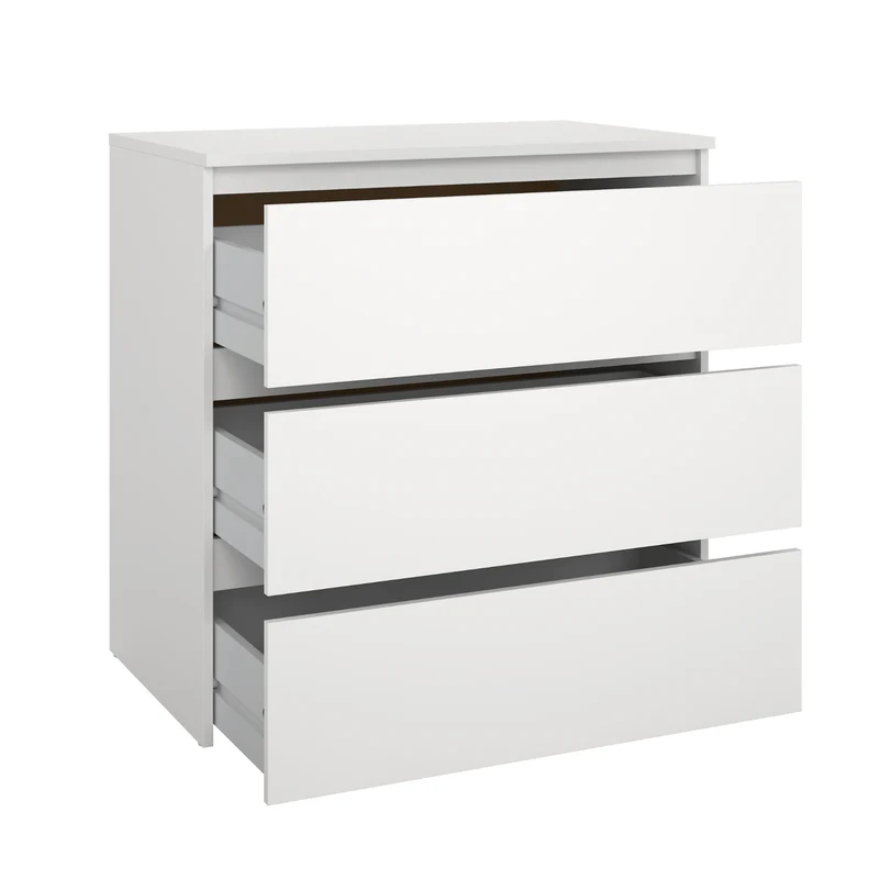 Maise Kommode 70x70x41 cm mit 3 Schubladen in weiß