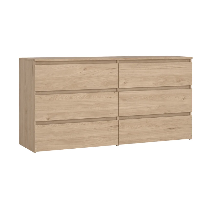 Maise Kommode H:70 x B:138 x B:41 cm mit 6 Schubladen in Eichenoptik