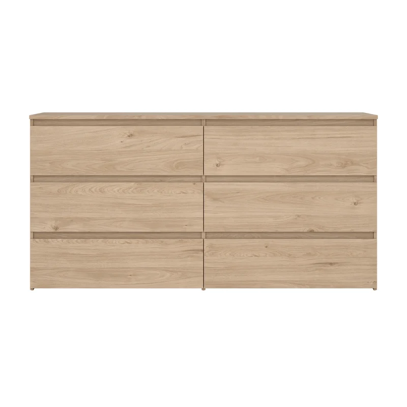 Maise Kommode H:70 x B:138 x B:41 cm mit 6 Schubladen in Eichenoptik