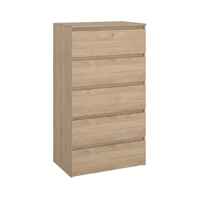 Maise Kommode H:114 x B:65 x T:41 cm mit 5 Schubladen in Eichenoptik