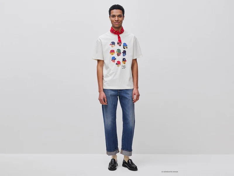 Locker sitzende, stonewashed Jeans