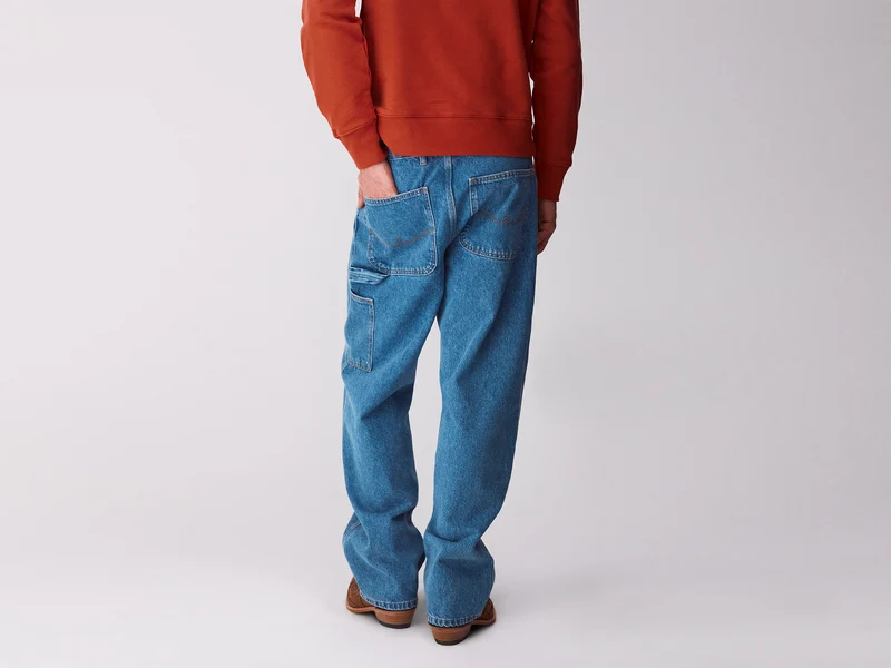 Carpenter-Fit-Jeans in heller Waschung