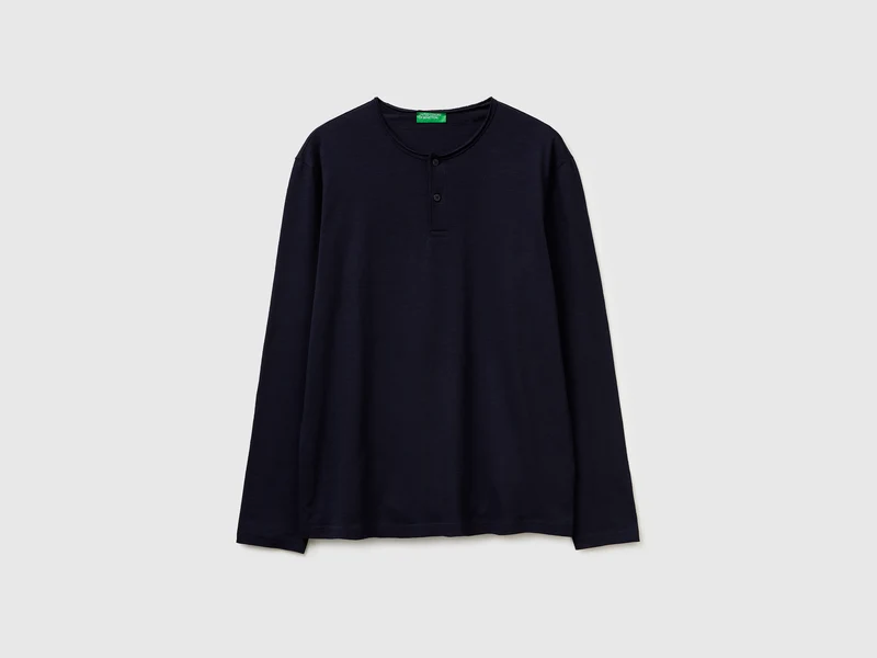 T-Shirt mit Henley-Ausschnitt