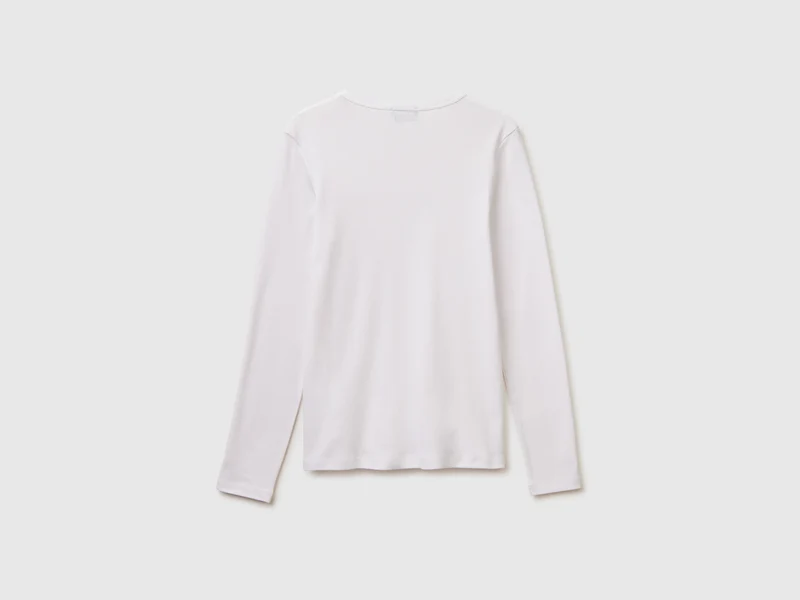 Langärmeliges T-Shirt mit Glitzerlogo