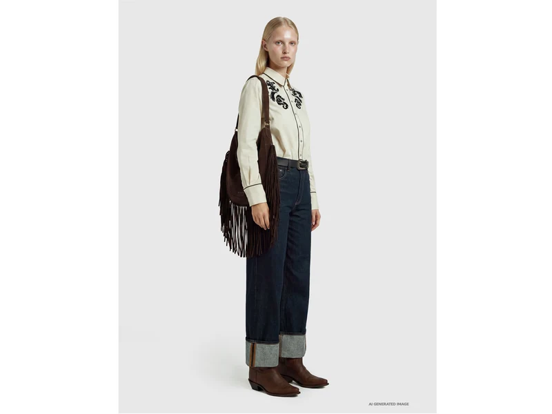 Cropped Jeans mit Umschlag, Waschung