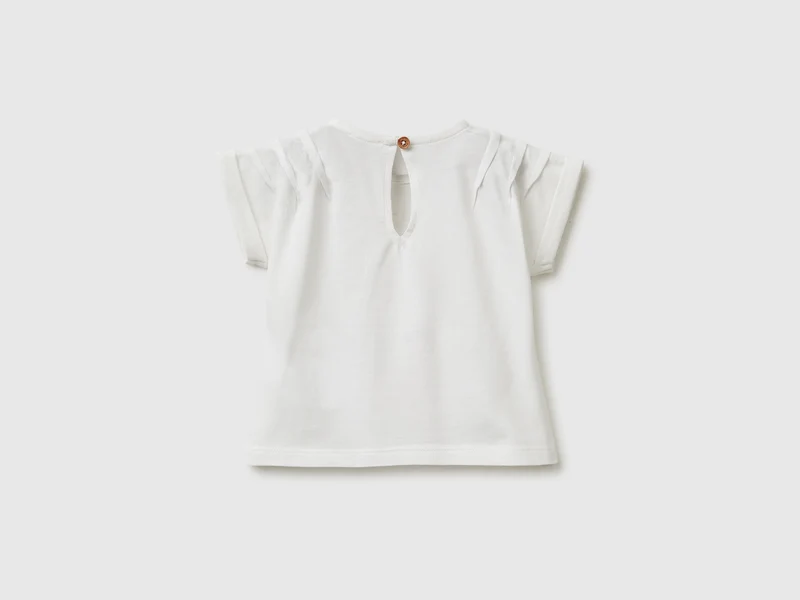 T-Shirt mit Aufdruck und Stickerei