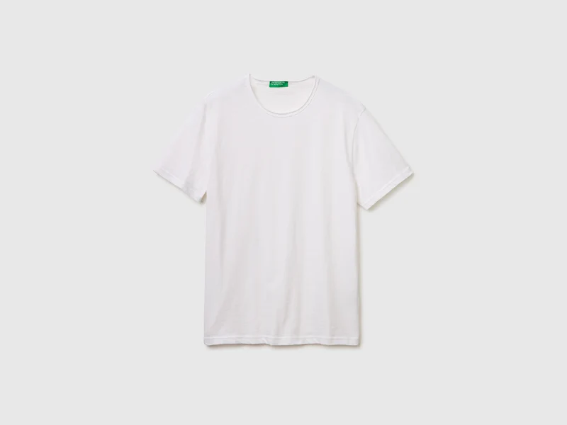 T-Shirt aus geflammter Baumwolle