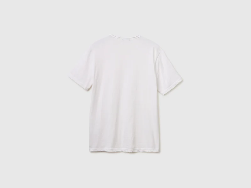 T-Shirt aus geflammter Baumwolle