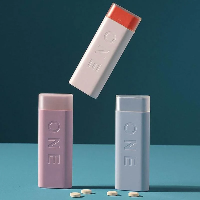 Weekly Pill Organizer - Colorful Mini Dispenser