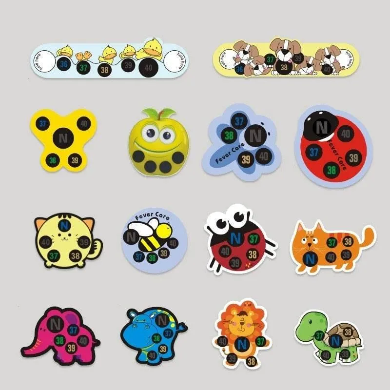 Cartoon Baby Thermometer Sticker - Cute Health Tracker