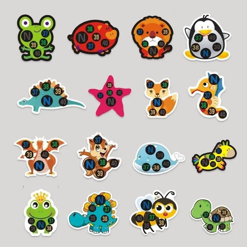 Cartoon Baby Thermometer Sticker - Cute Health Tracker