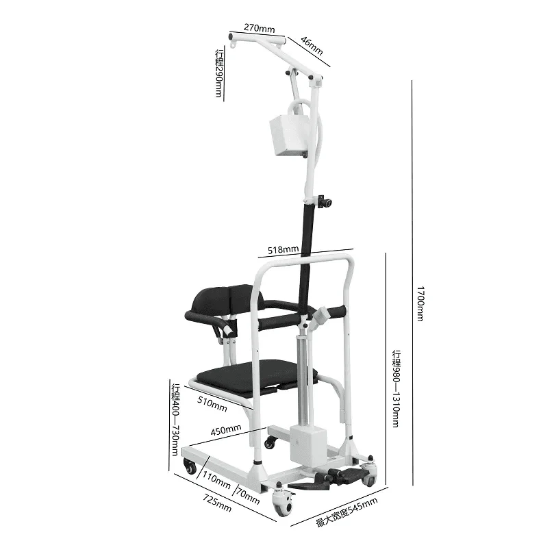 Hydraulic Patient Lift Chair - Comfortable Medical Assist Lift