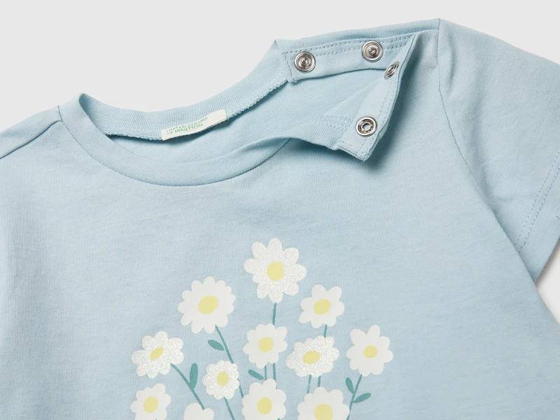 Bio-Baumwoll-T-Shirt mit Aufdruck