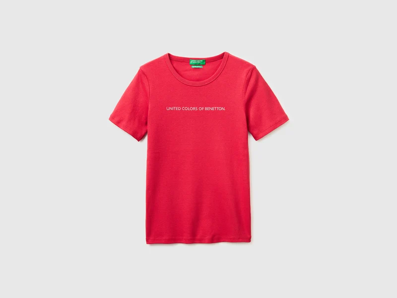 Kurzärmeliges T-Shirt mit Glitzerlogo