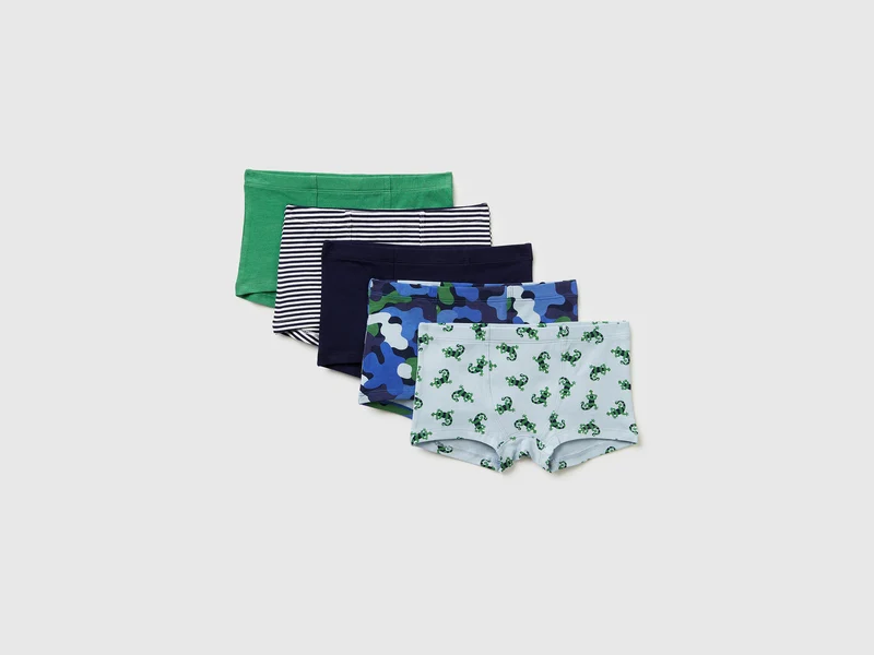 Fünf Boxershorts aus Stretch-Baumwolle