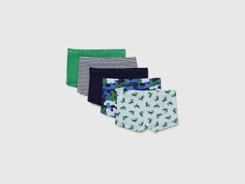 Fünf Boxershorts aus Stretch-Baumwolle