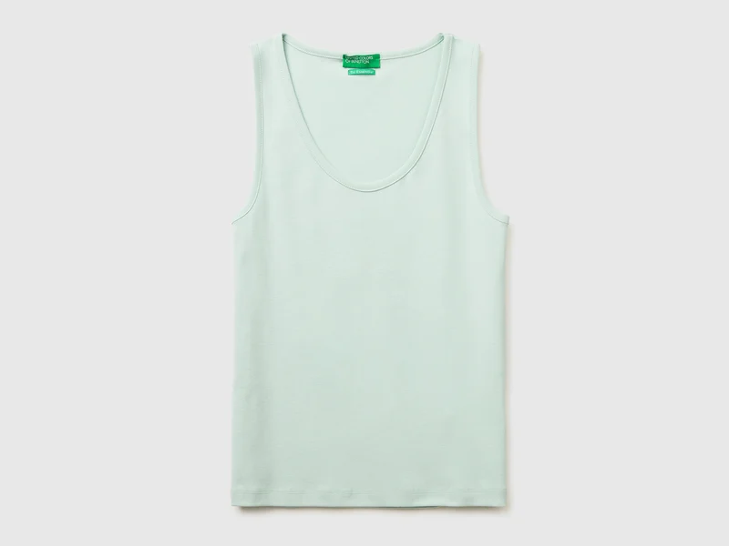 Schmal geschnittenes, geripptes Tanktop