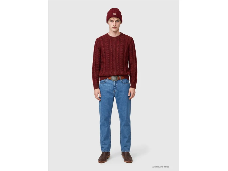 Mittelblaue Bootcut-Jeans