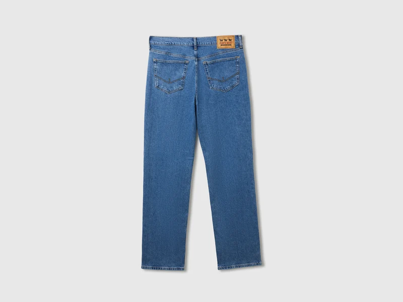 Mittelblaue Bootcut-Jeans