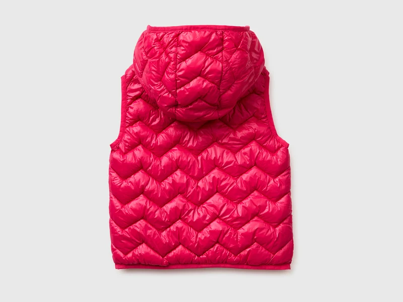 Ärmellose Daunenjacke mit Kapuze
