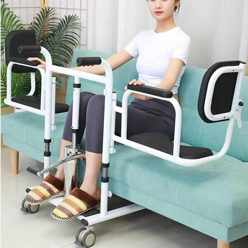 Adjustable Hydraulic Patient Transfer Chair with Foot Pedal Lift