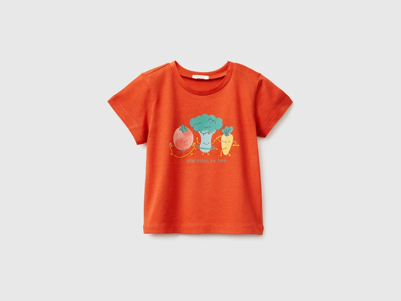 Bio-Baumwoll-T-Shirt mit Aufdruck