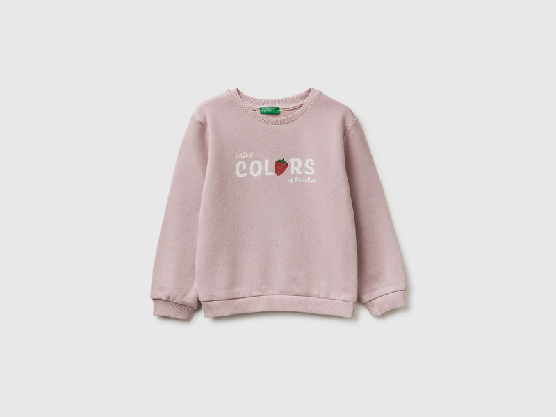 Sweatshirt mit Glitzer-Logodruck
