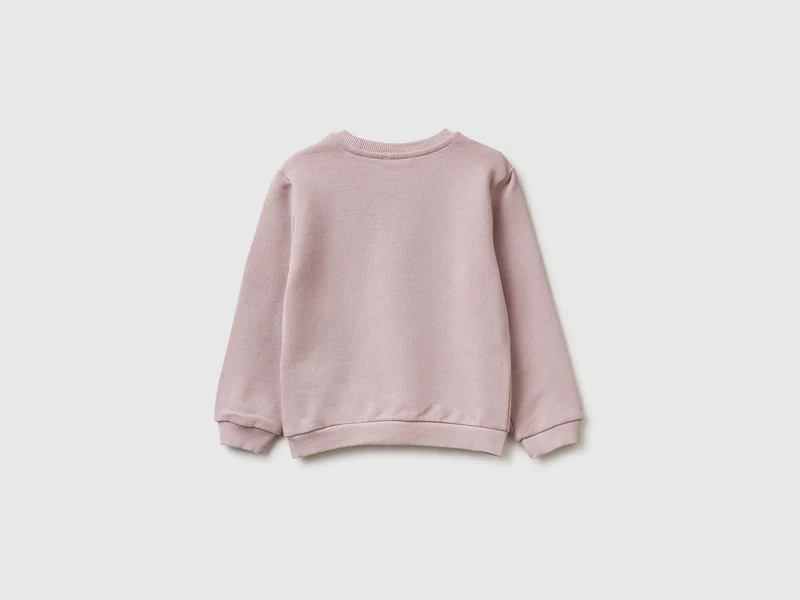 Sweatshirt mit Glitzer-Logodruck