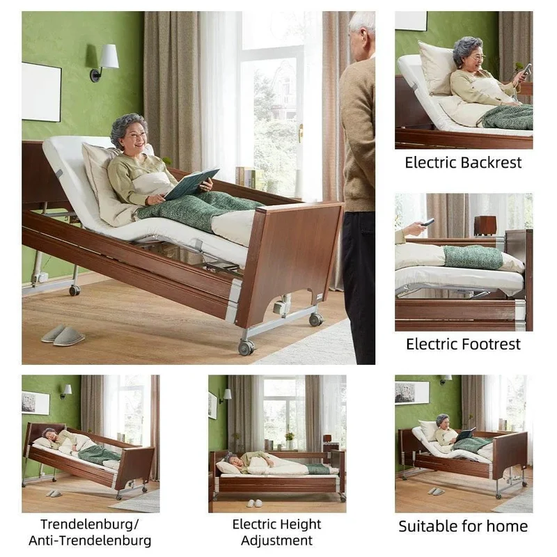 Adjustable Electric Hospital Bed - Patient Care Comfort Bed