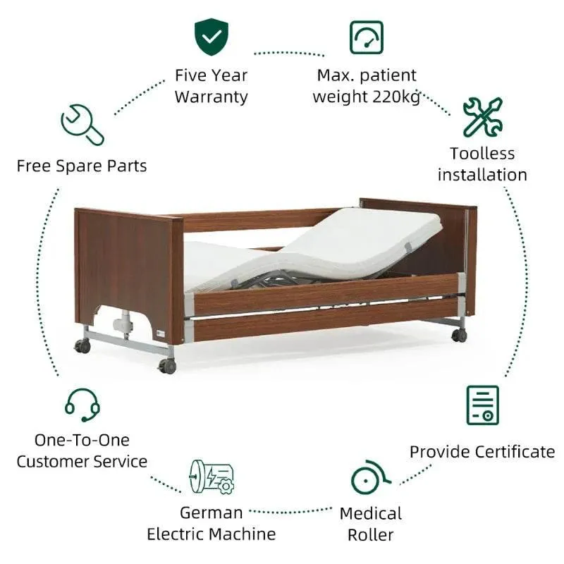 Adjustable Electric Hospital Bed - Patient Care Comfort Bed