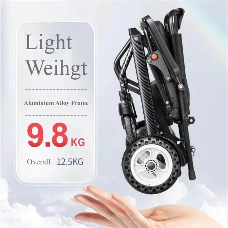 Lightweight Foldable Electric Wheelchair for Seniors - Compact Mobility Aid