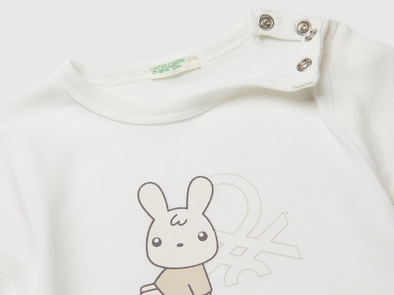 T-Shirt aus Bio-Baumwolle mit Logodruck