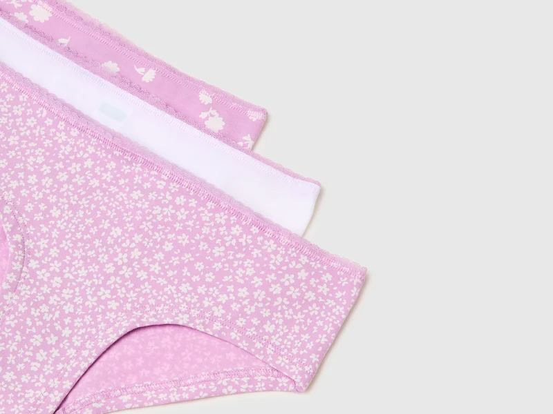 Drei Culottes aus Stretch-Baumwolle