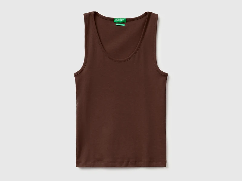 Schmal geschnittenes, geripptes Tanktop