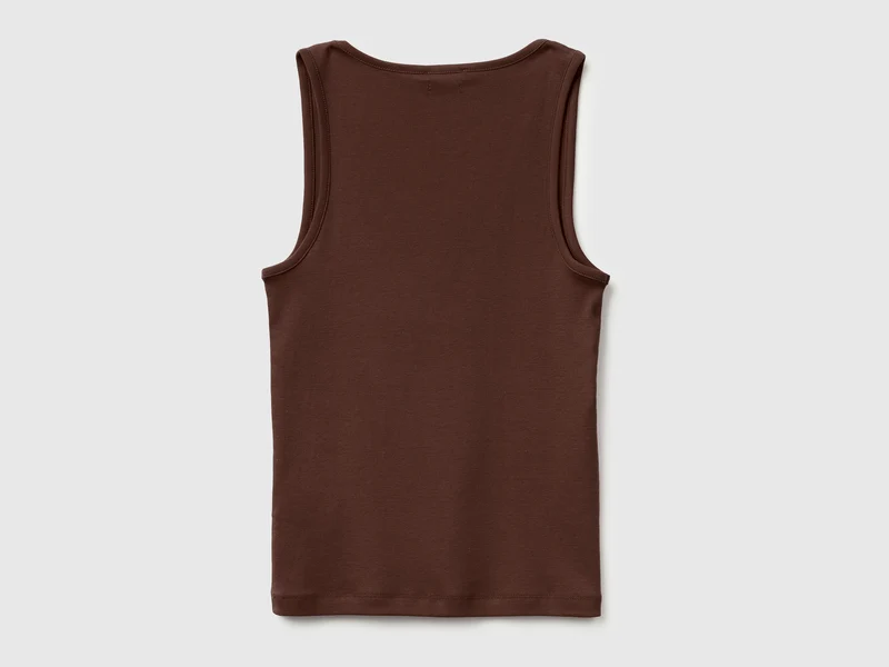 Schmal geschnittenes, geripptes Tanktop