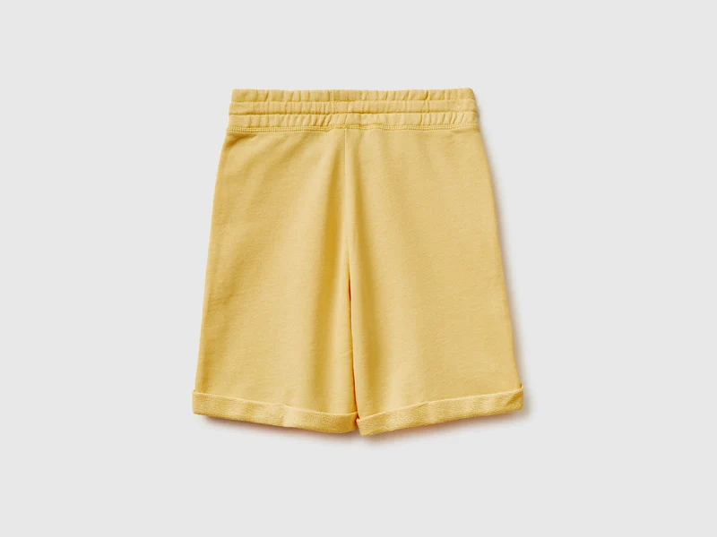 Bermudashorts aus reinem Baumwollfleece