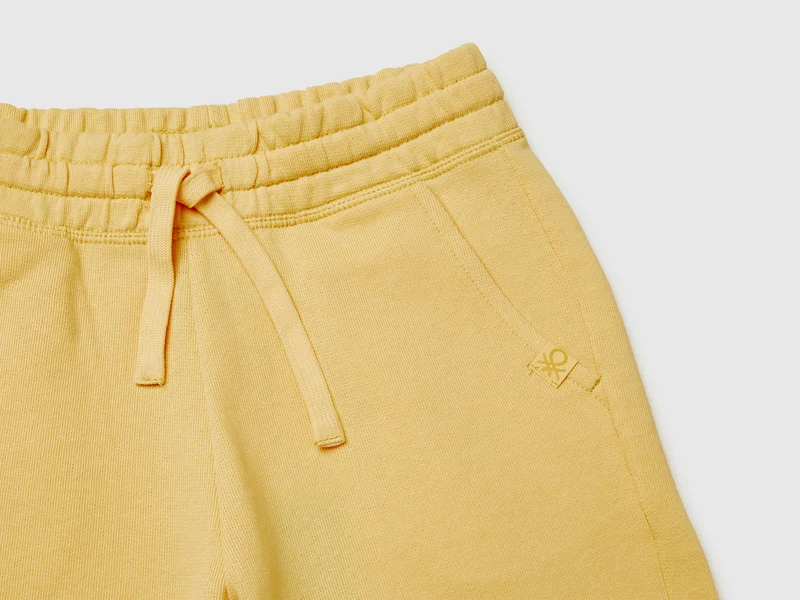 Bermudashorts aus reinem Baumwollfleece