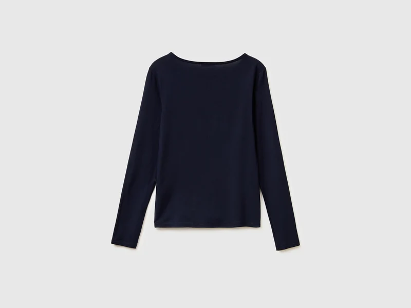 T-Shirt mit U-Boot-Ausschnitt