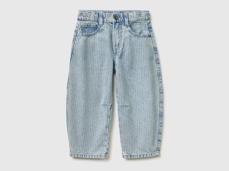 Gestreifte Ballonjeans
